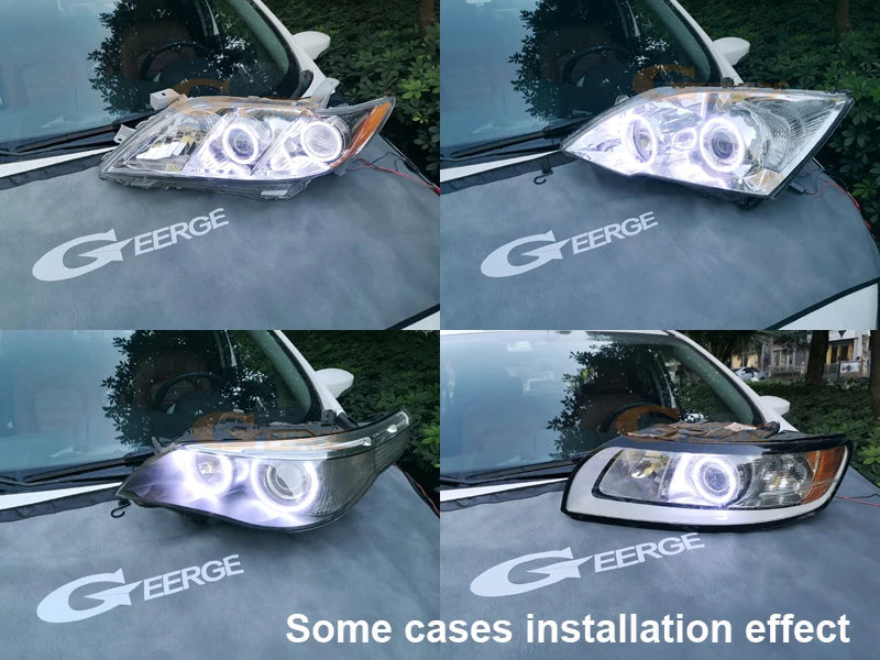 طقم حلقات هالو على شكل عيون ملائكة، مصابيح COB LED فائقة السطوع ممتازة، لسيارة نيسان 370Z 370 Z Z34 فيرليدي 2009 - 2020 ضوء نهاري