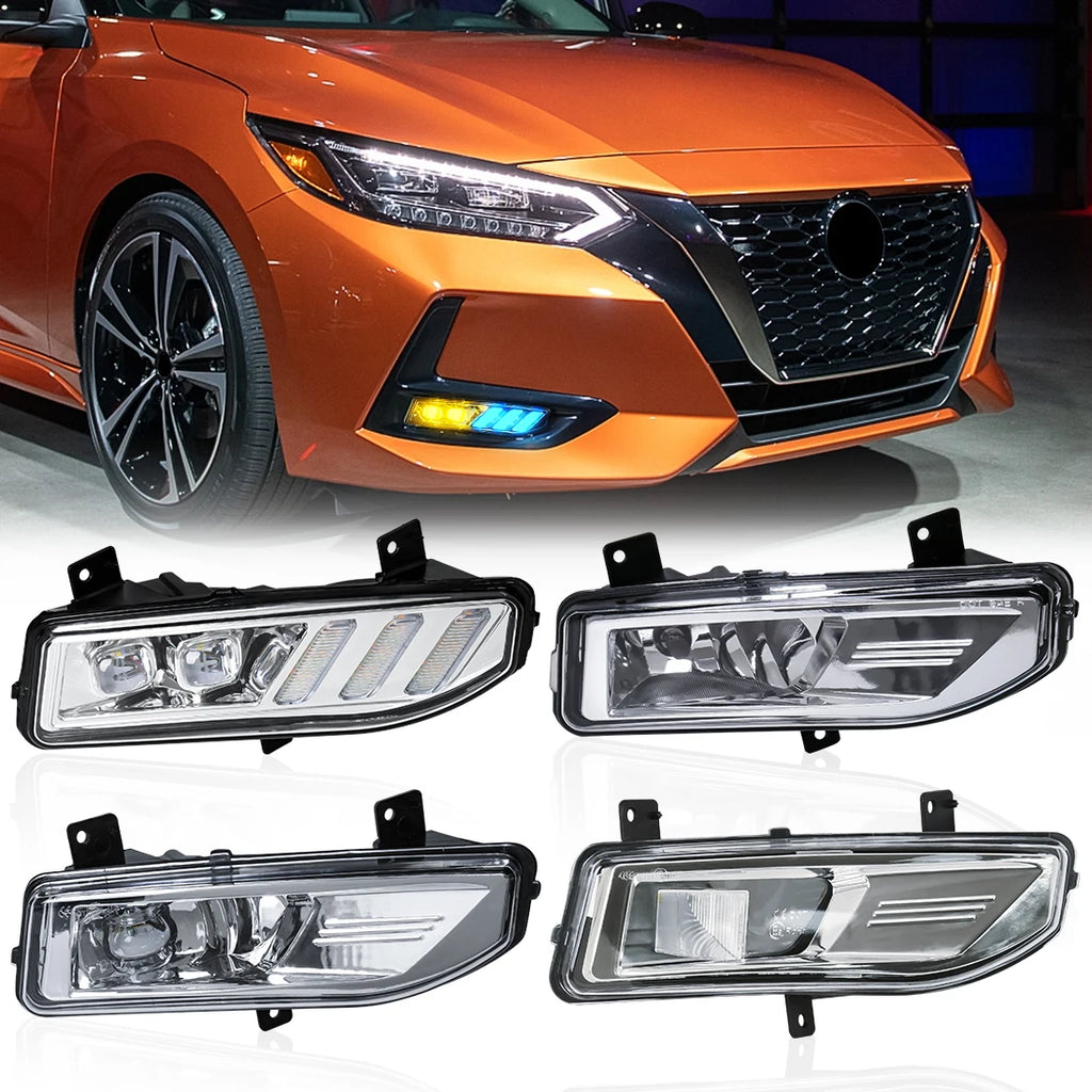 مصباح ضباب LED ضوء نهاري DRL لنيسان سنترا 2020 إكستريل روج كيكس 2017 2018 2019 2020 قشقاي 2019 2020 مصباح أمامي