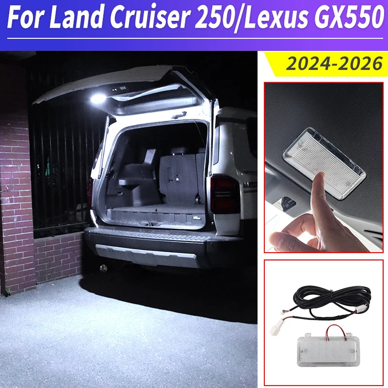 لسيارة تويوتا لاند كروزر 250 2024-2025 برادو LC250 لكزس GX550 550h إضاءة باب خلفي ملحقات تعديل مطورة