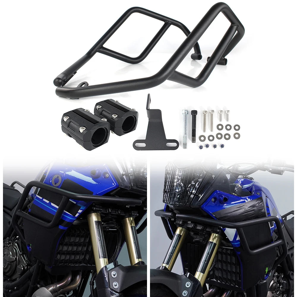 Motorcycle Fit For Yamaha Tenere 700 2019 2020 2021 2022 2023 2024 Bumper Upper Crash Bar Extensions Engine Guard Protector