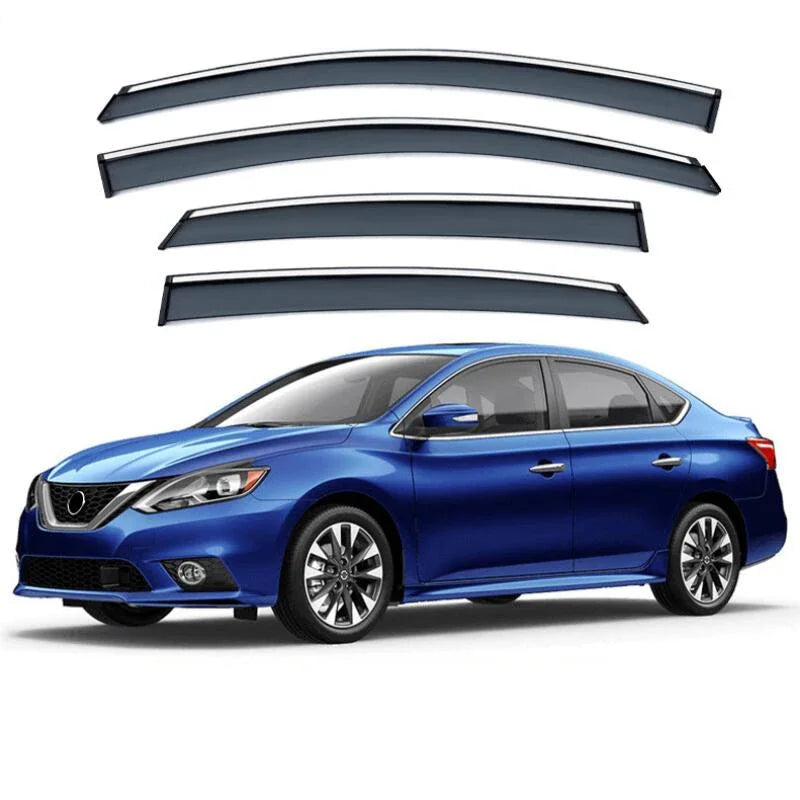 Window Visor Rain Exterior Part Body Kit Accessories For Nissan Sentra 2012 2013 2014 2015 2016 2017 2018 2019 2020 2021 -2023