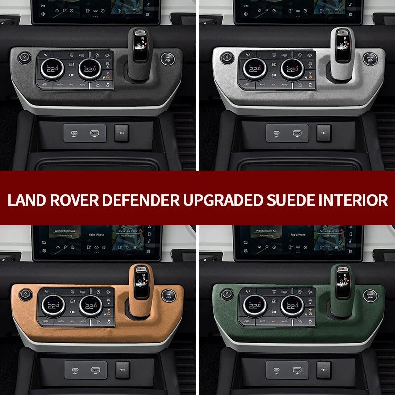Made of Alcantara Suede Interior Central Gear Lever Console Lid Sheath Shell Cover For Land Rover DEFENDER 2020-2022 Accessories