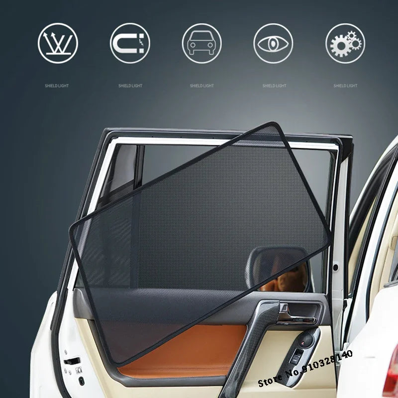For Polestones 01 ROX 01 2024 2025 Car Sunshade Mesh Sunshield Side Window Sun Visor Sunscreen