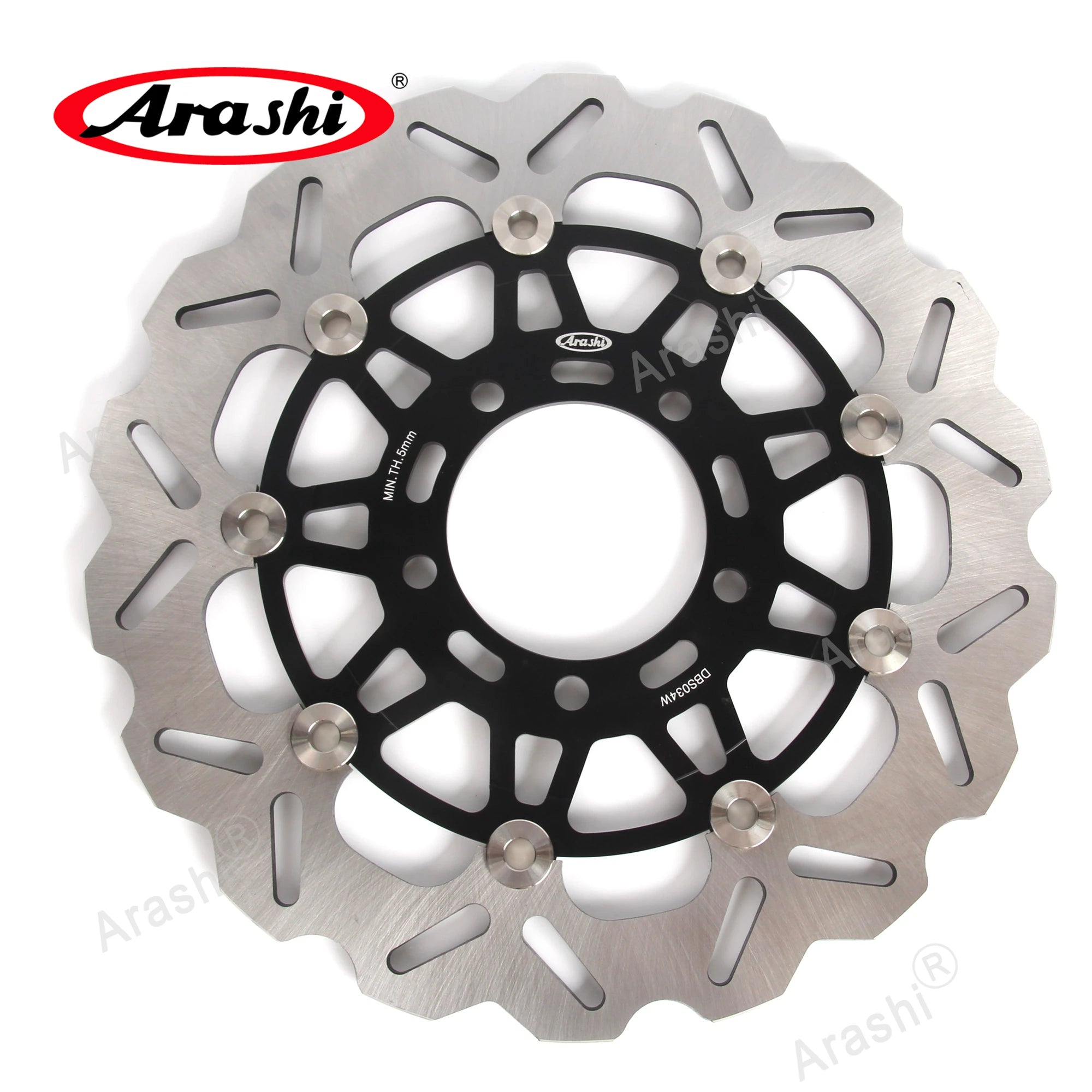 Arashi 1 Set For KAWASAKI ZX6R NINJA 600 2007 2008 2009 2010 2011 2012 2013 2014 2015 CNC Front Rear Brake Disc Rotors ZX-6R