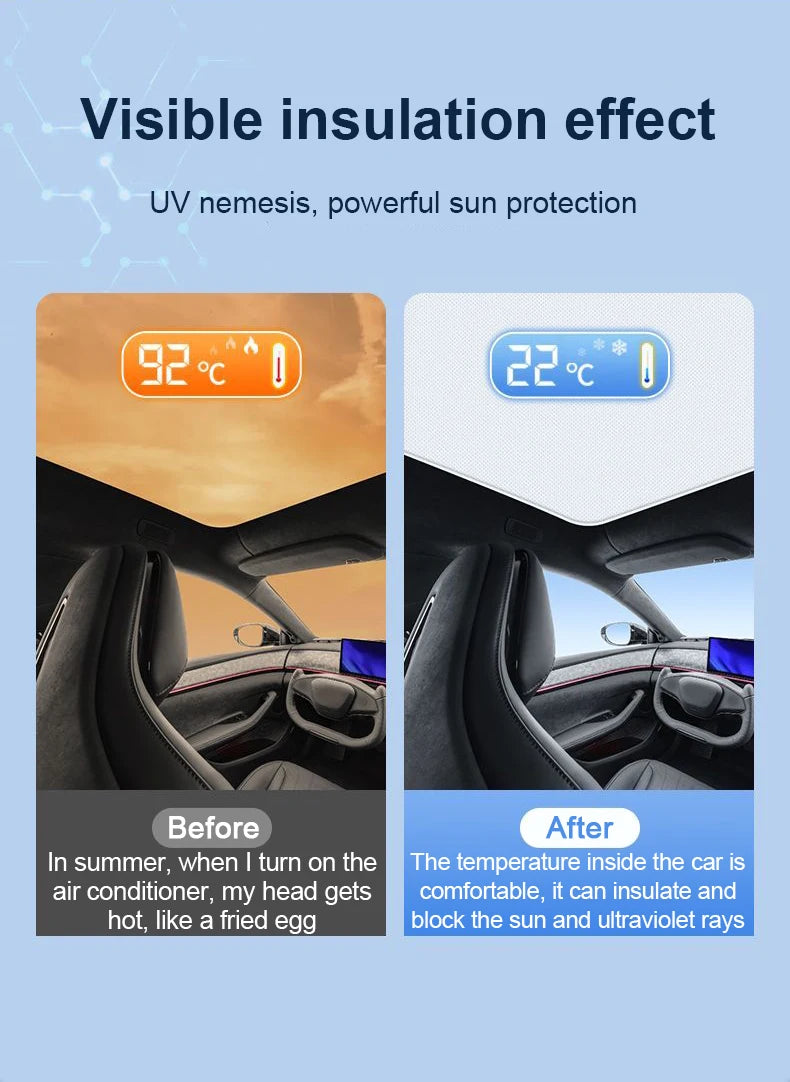For Rox Polestones 01 2023 2024 2025 2026 Electrostatic Adsorption Sun Visors Roof Sunshade Sun Protection Interior Accessories