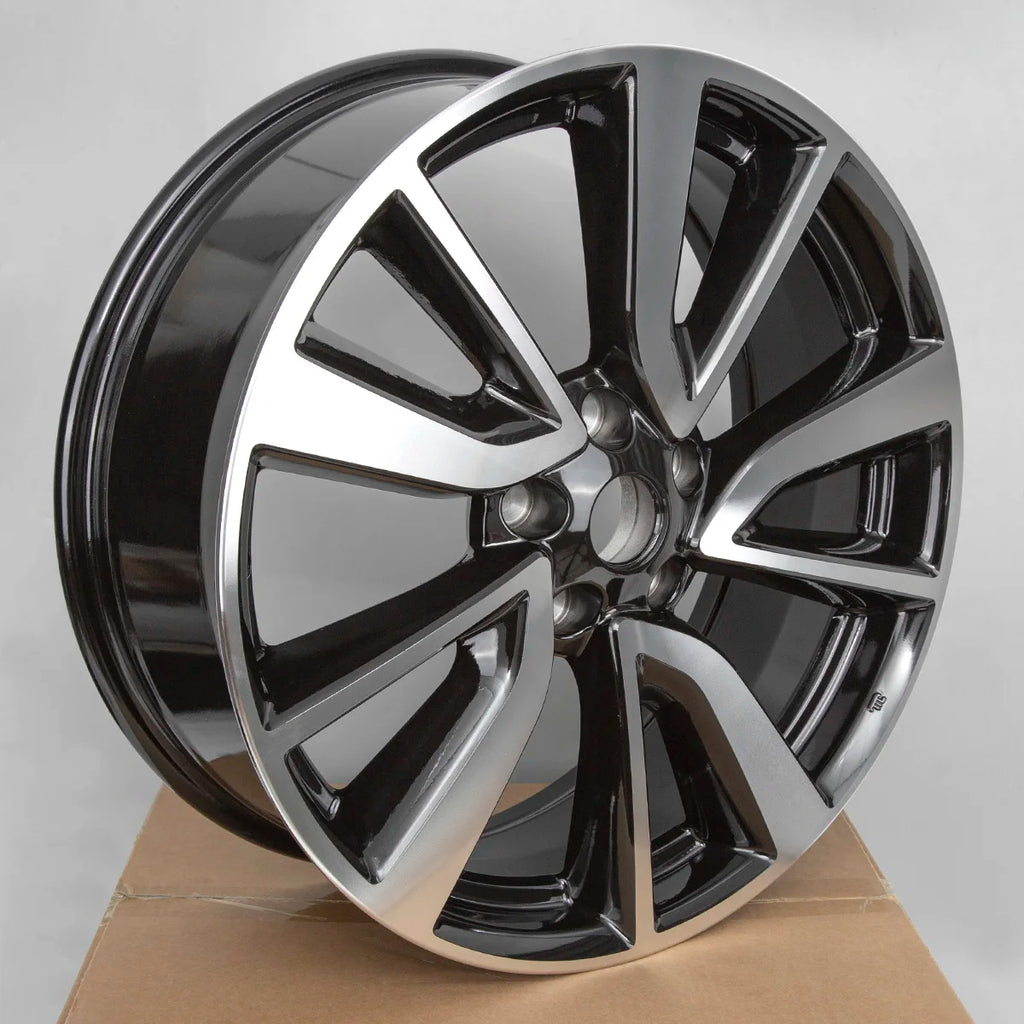 19x7.0 Inch Alloy Wheel Rim ET40 CB66.1 PCD 5x114.3 Black Machined Face Replica Rim Part#62748 Replacement Wheel Fit Nissan Rogue Sport 2017 2018 2019 2020 Aluminum Car Wheel Hub