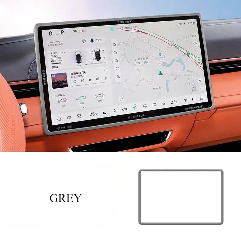Car Central Control Navigation Screen Display Protective Cover Silicone Frame Auto Accessories For Changan Deepal S07 S7 2024