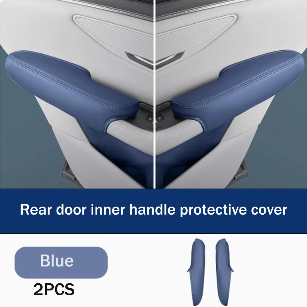 For BYD Seal U Sealion 6 Song Plus DM-i EV 2023~2025 2024 LHD Car Inner Door Handle Leather Protective Cover Interior Accessorie