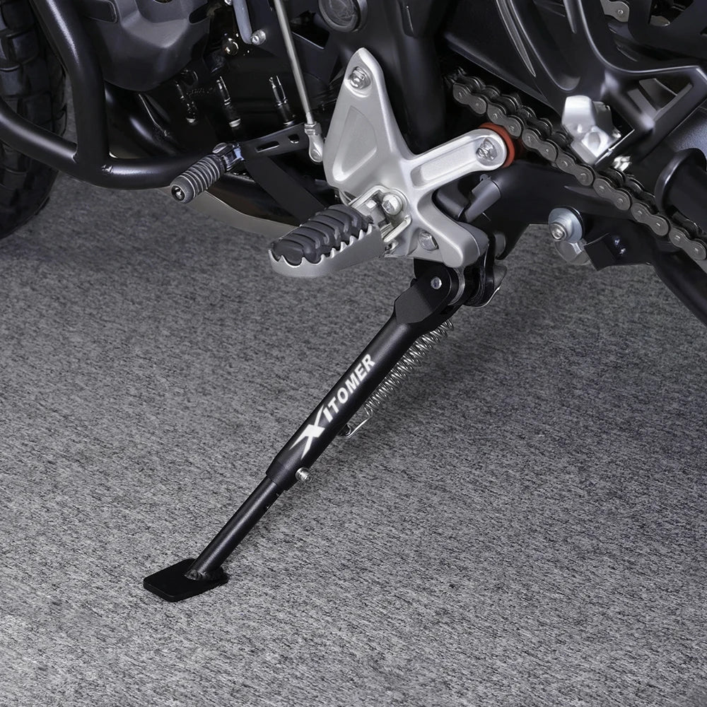 Motorcycle Kickstand Adjustable Foot Side Support Parking Kickstand Tenere 700 2019 2020 2021 2022 2023 2024 For Yamaha