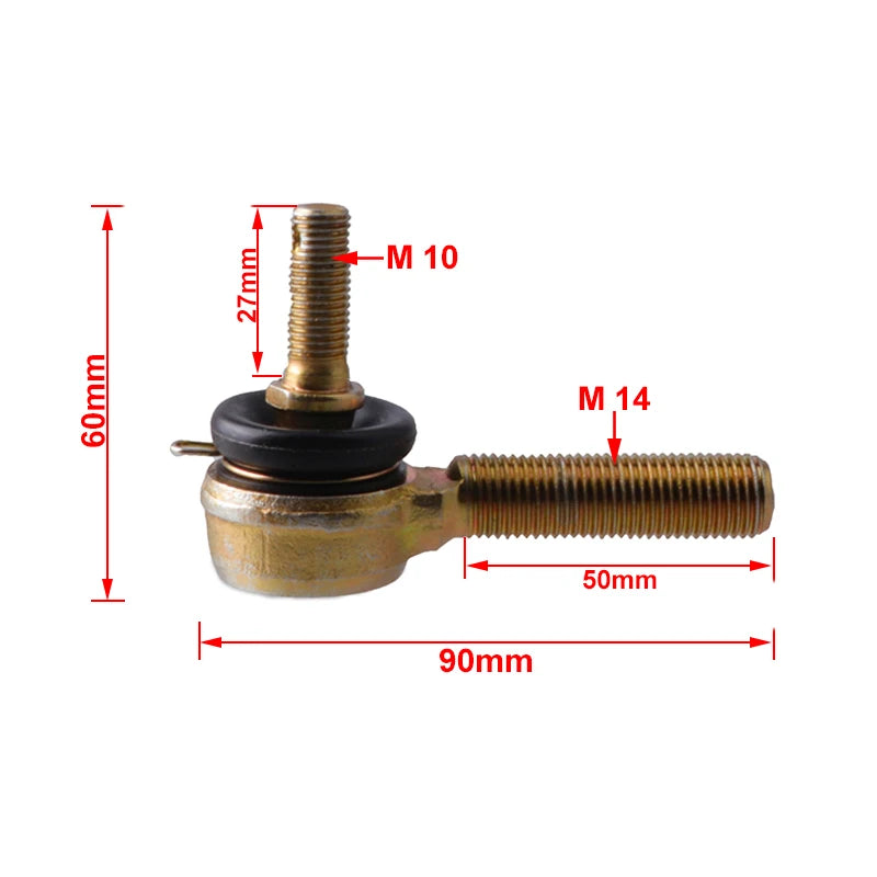 M10 Welding Swing Arm Ball joint Kit Fit For 90cc 110cc 125cc 150cc Chinese ATV Go Kart UTV Buggy Quad Bike Replace Parts