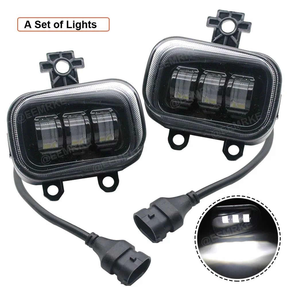 مصابيح ضباب LED عالية الطاقة 40 واط لسيارة نيسان جوك F16 MK II 2019 2020 2021 2022 2023، مصباح أمامي بعدسة DRL 12 فولت أبيض أصفر