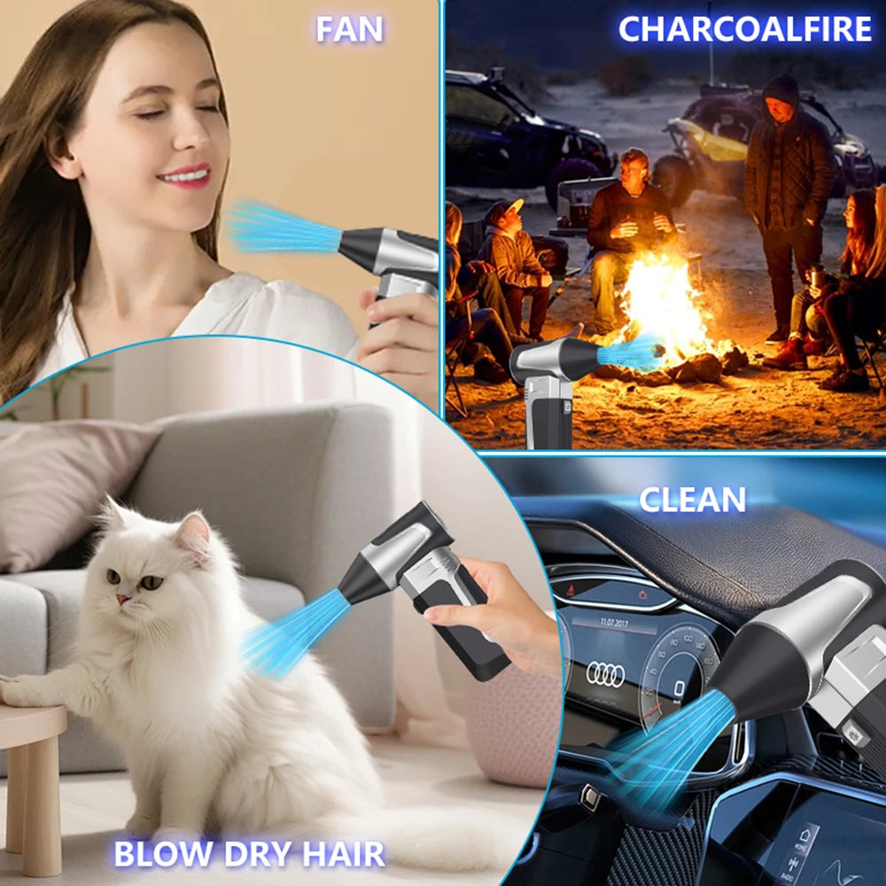 For Car RV Truck Trailer Turbo Fan Jet Blowing Snower Cleaning ToolsElectric Air Duster Portable Multifunctional Accessories