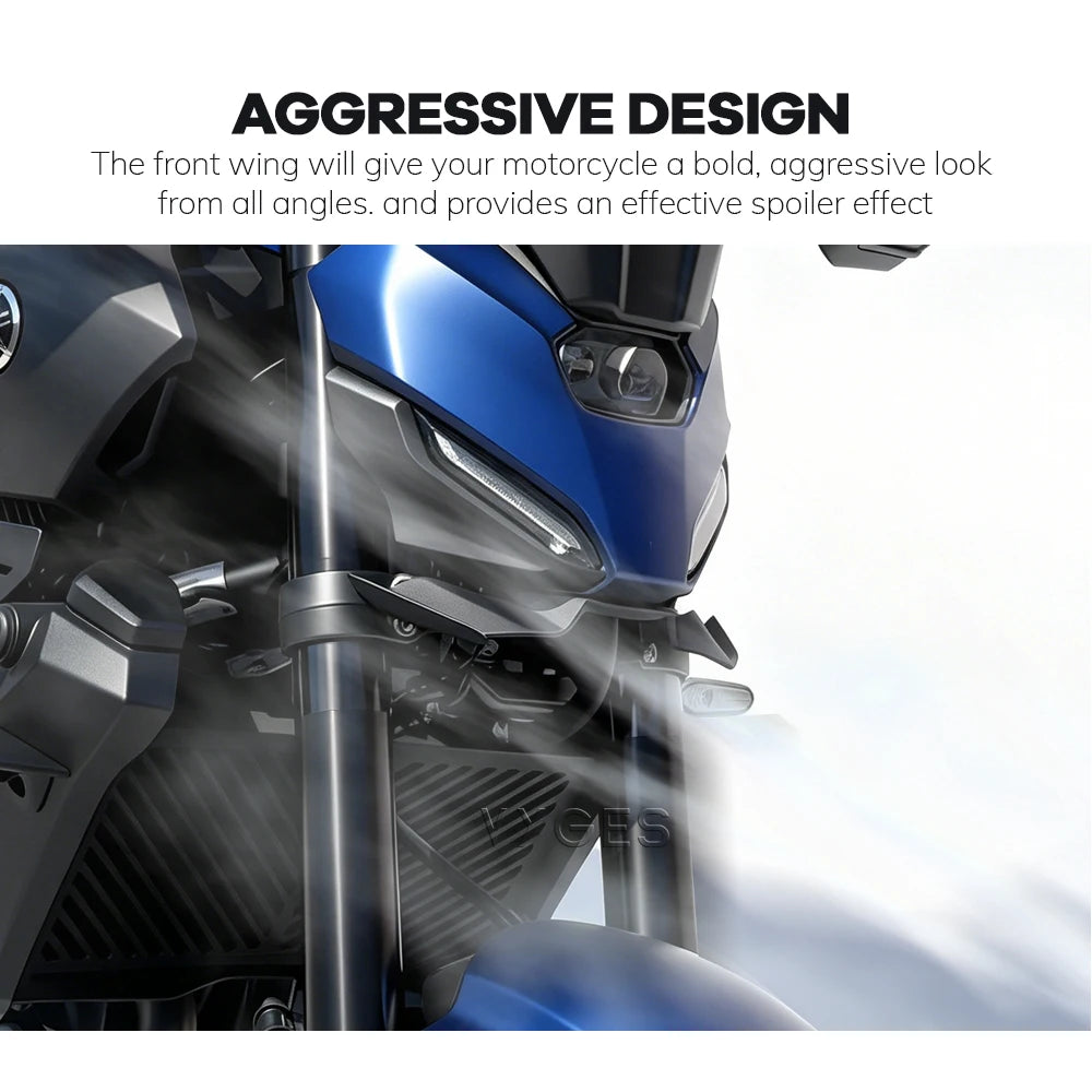 Front Spoiler Frontal Wing Lower Spoiler Front Lip Wind Wing Fairing Winglets Wing Deflector For Yamaha MT07 MT-07 2025-