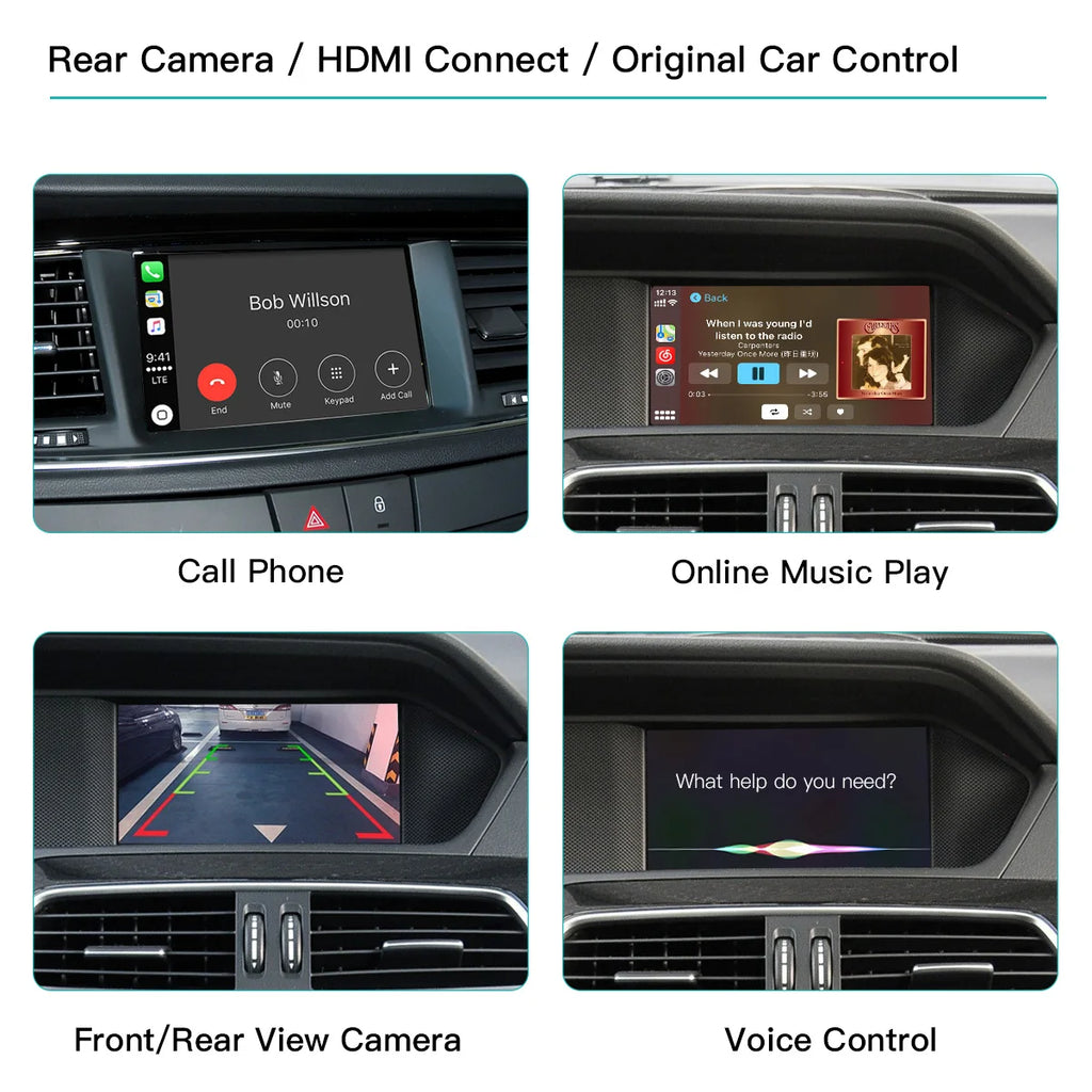 Wireless  Carplay For Mercedes W205 W176 W246 NTG4.5 2015-2018 C/GLC Wireless Radio Head Unit Decodes Android Auto