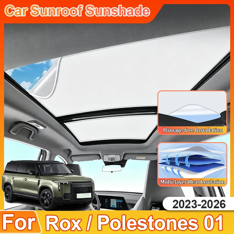 Car Sunshades Fit For Rox Polestones 01 Accessories 2023 2024 2025 2026 Anti UV Sunshade Panoramic Sunroof Heat Insulation Tools