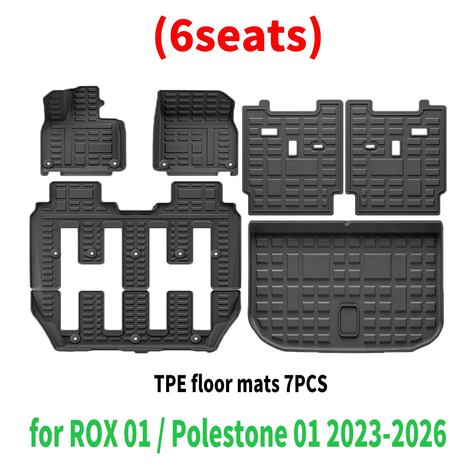 for ROX 01 / Polestone 01 2023 2024 2025 2026 Waterproof 3D TPE Car Mats, Perfect Fit, Odorless Accessories