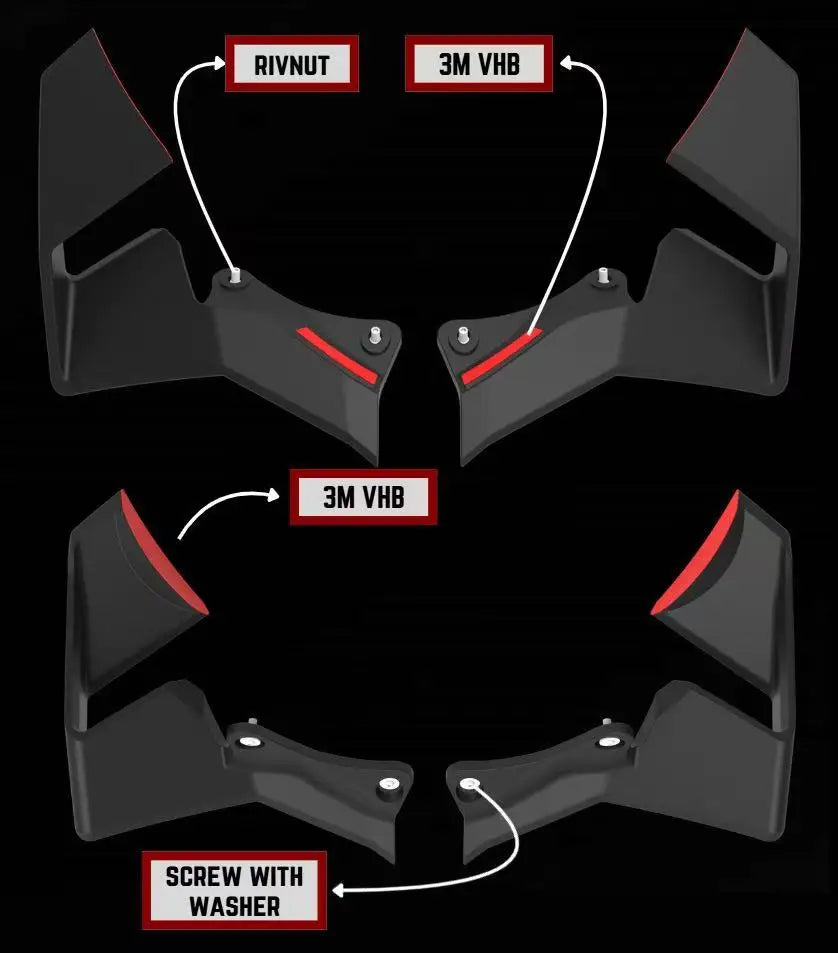 For Kawasaki Ninja ZX-4R GP WING zx4r / zx-4rr 2024-2026 Motorcycle Front Spoiler Winglet Aerodynamic Fairing Kit