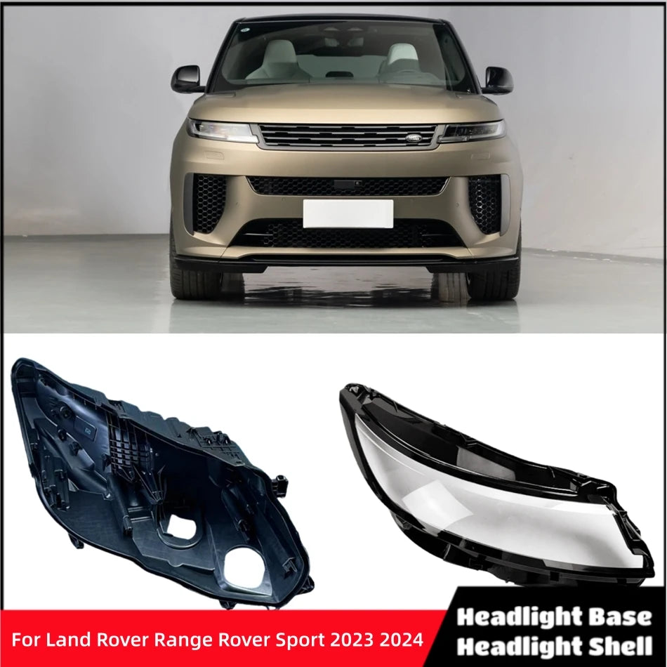 For Land Rover Range Rover Sport 2023 2024 Car Interior Spare Parts Base Head Lamp Shell Light Bulb Holder Headlights Glass