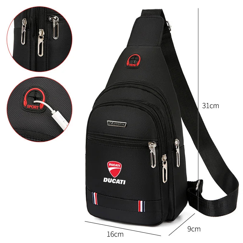 Multi-functional Card Case Coin Purse Travel Bag Motorbike Men's Shoulder Wallet for Ducati Monster Panigale Diavel V4 Scrambler