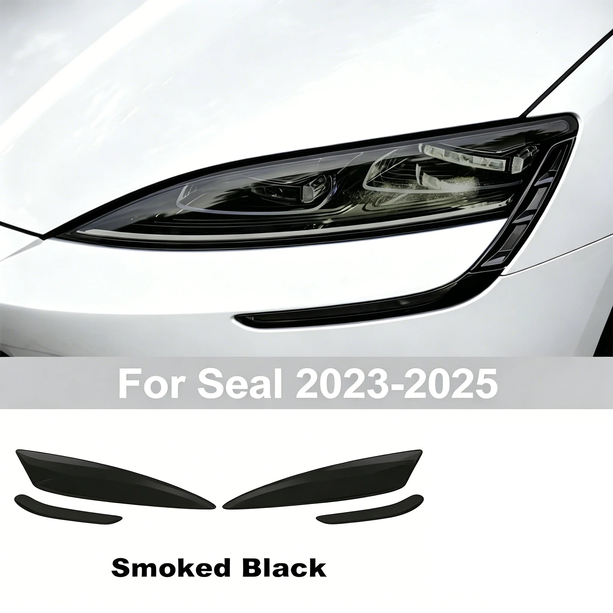 Car Headlight TPU Protective Film For BYD Seal 2023-2025 Smoke Black Transparent Tinted Customization PPF Anti-Scratch Films