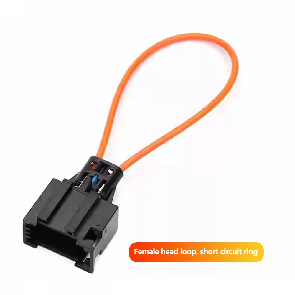 2Pcs Car MOST Fiber Optical Optic Loop Bypass Male Female Adapter Circuit Adapter Cable for Audi BMW Porsche Mercedes-Benz