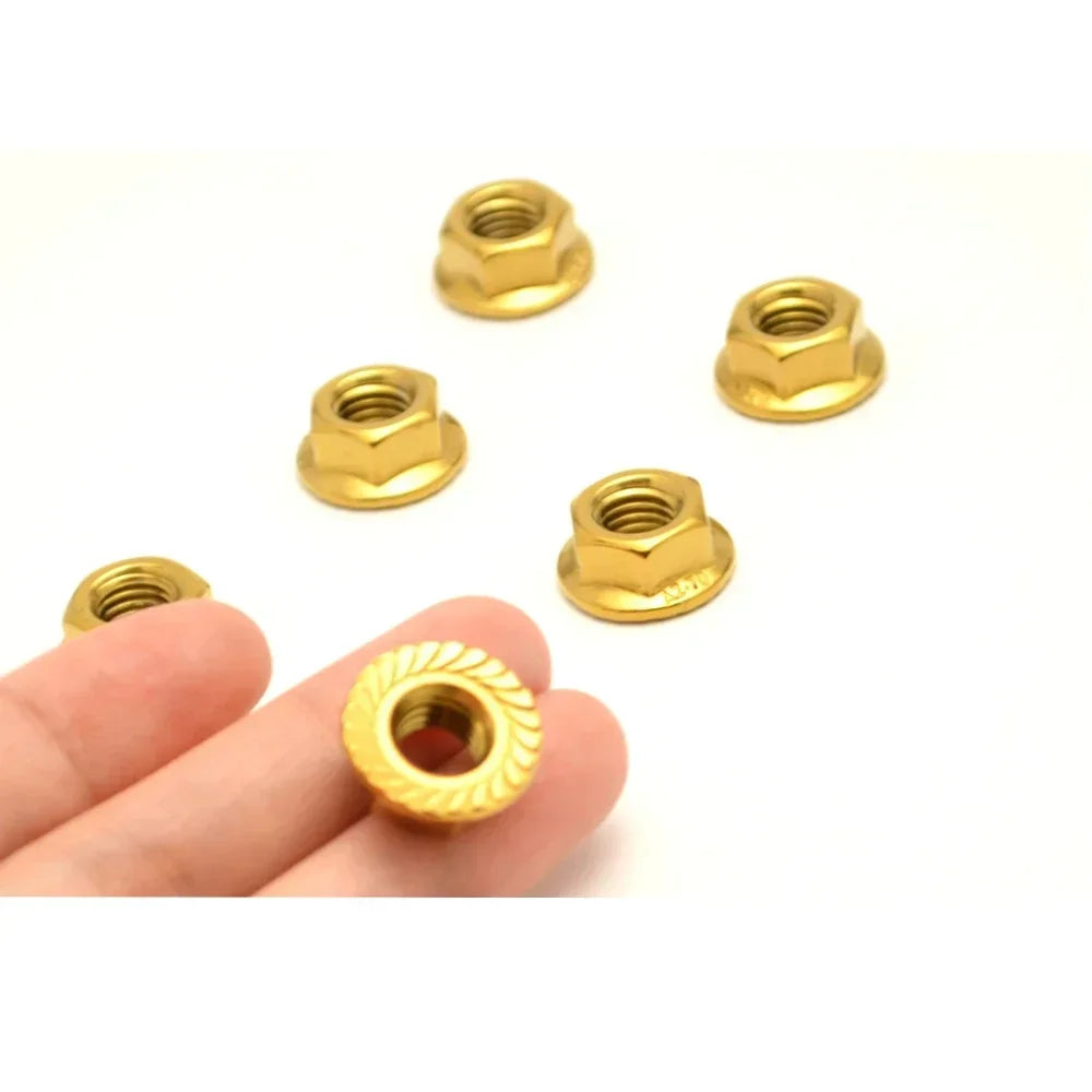 6Pcs M10x1.25 Rear Sprocket Wheel Nuts 6 Pcs For Kawasaki Ninja 1000 Z1000S Z1000SX Ninja 650R ER-6f EX-6 Ninja 650 ER-6n ZX-6/Z
