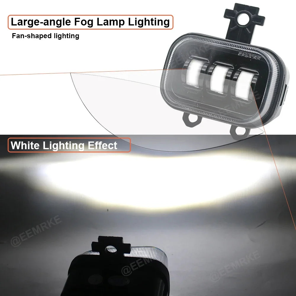 مصابيح ضباب LED عالية الطاقة 40 واط لسيارة نيسان جوك F16 MK II 2019 2020 2021 2022 2023، مصباح أمامي بعدسة DRL 12 فولت أبيض أصفر