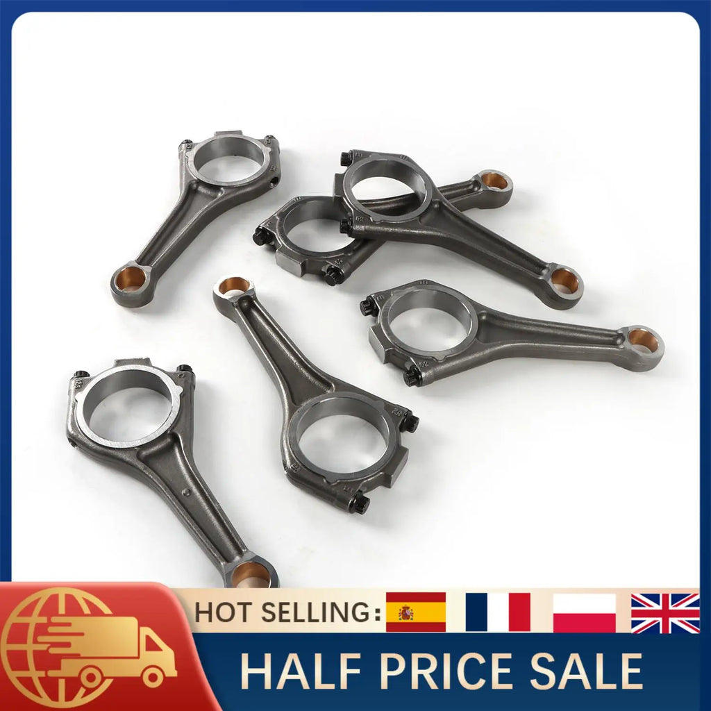 6Pcs Engine Connecting Rod Set for Jaguar F-Pace XF XJ F-Type & Land Rover Range Rover Discovery 3.0L AJ126 V6