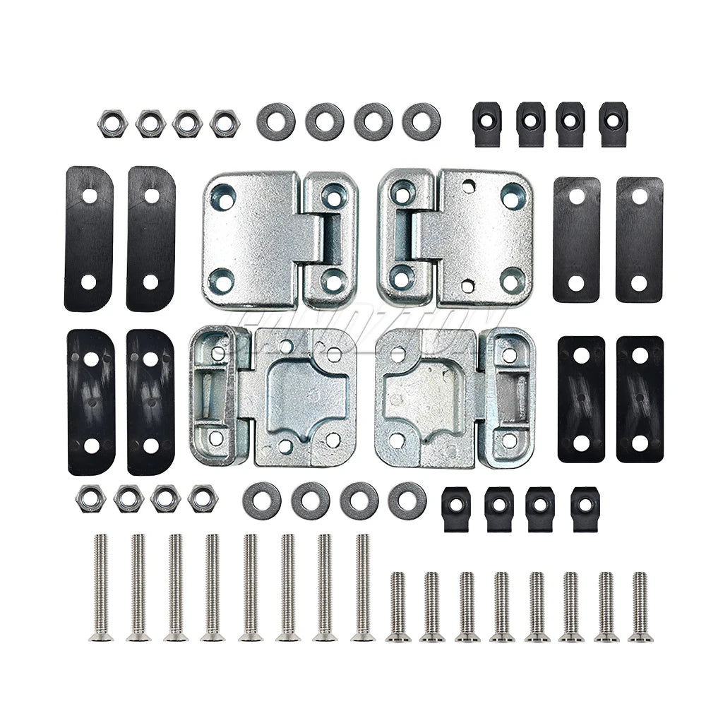 For Land Rover Defender 1 Set New Front Door Heavy Duty Hinge with Stainless Steel Nut Bolt Kit DA1070W LRC1072 Car Accessories
