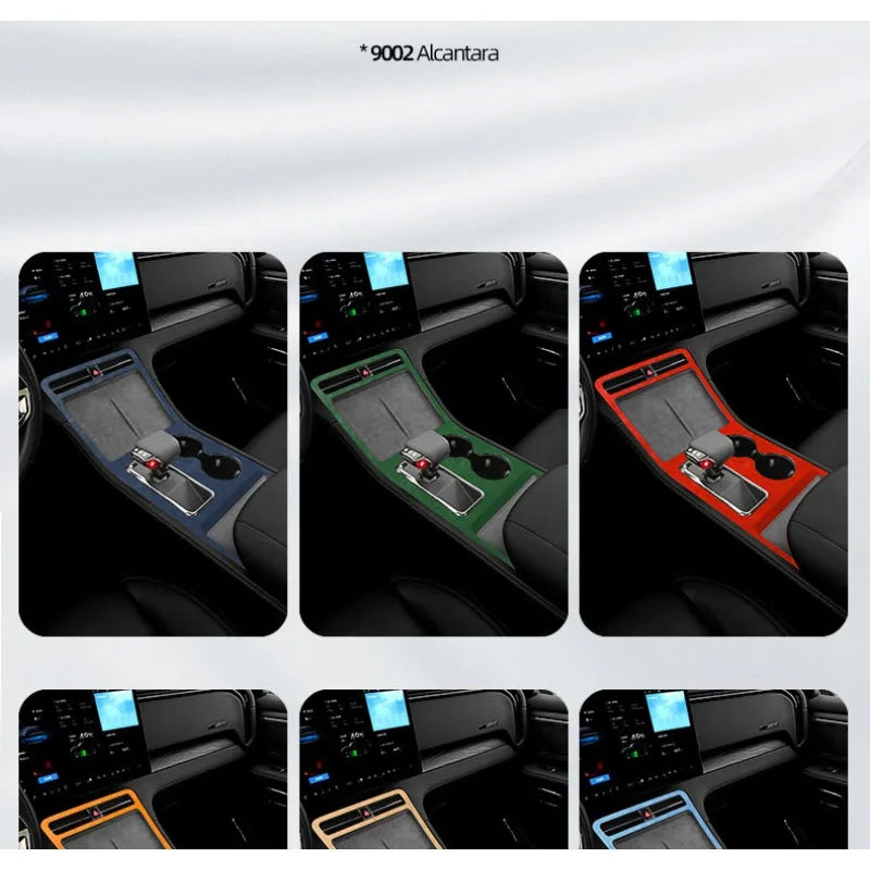 For Polestones ROX 01 Alcantara Center Console Panel Decorative Stickers