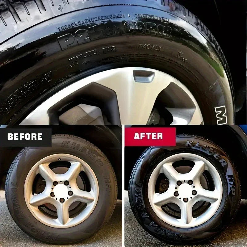 Car Leather Wax Rubber Plastic Restorer Long Lasting Shine UV Waterproof Anti Aging Tire Dashboard Interior Seat Care Coating