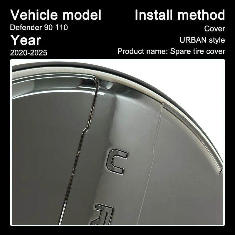 Urban style Spare Wheel Cover for Land Rover Defender 90 110 130 2020-2025 ABS Premium Exterior Decoration Accessories
