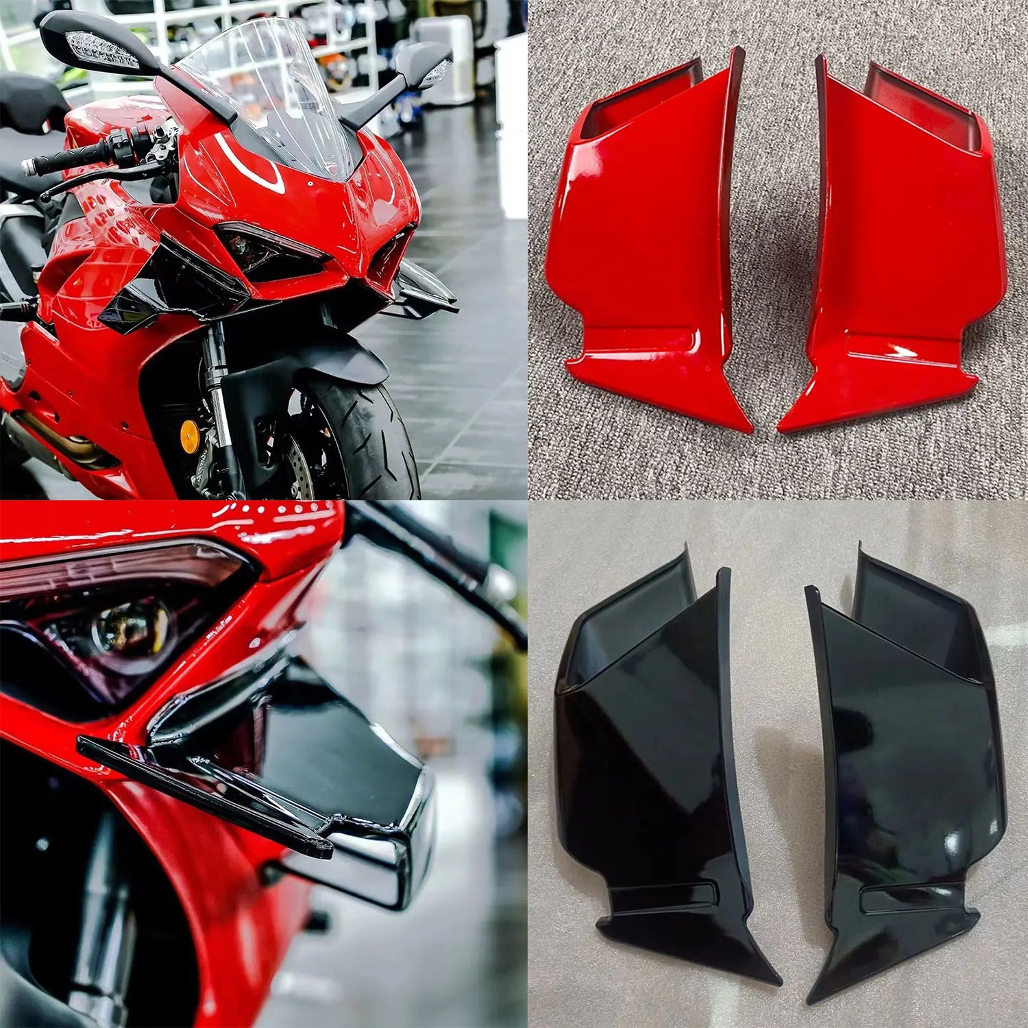 For Ducati Panigale V2 2020 2021 2022 2023 2024 Motorcycle Mirrors Winglets Aerodynamic Wind Side Wings Spoiler Fairing