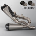 Motorcycle Exhaust Tail Tube Kit Mid Line Pipe Muffler With Cover Slip On For Ducati Panigale/Streetfighter V4/V4R/V4S 2018-2024