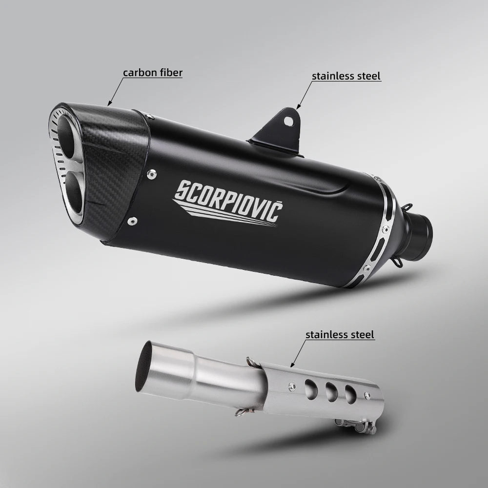 Slip-On Exhaust Muffler With Mid Link Pipe For Yamaha Tenere 700 T700s 2019-2025 Motorcycle Escape Syste