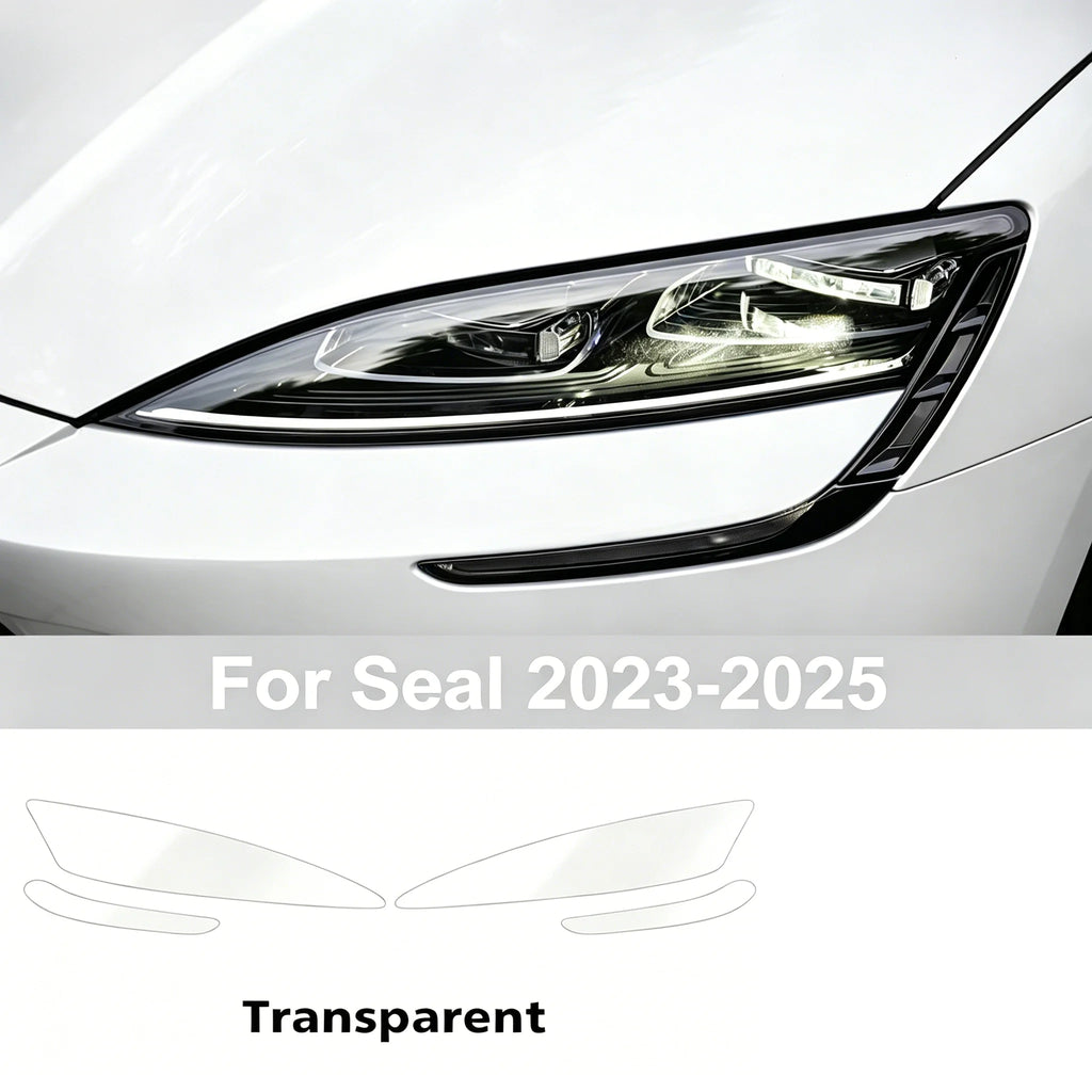 Car Headlight TPU Protective Film For BYD Seal 2023-2025 Smoke Black Transparent Tinted Customization PPF Anti-Scratch Films