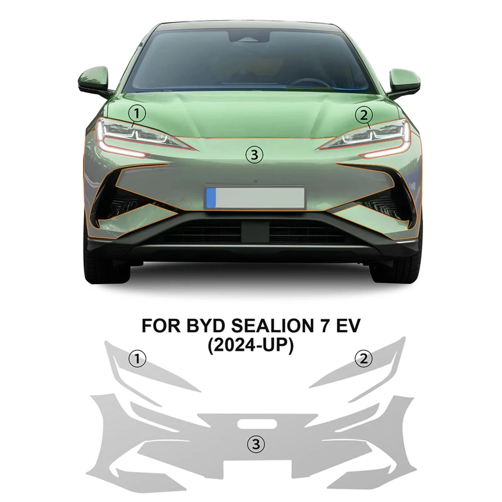 For BYD Sealion 7 EV 2024 2025 Pre-cut PPF ﻿Kit TPU Bumper Scratch-Resistant Self-Healing Invisible Paint Protection Film