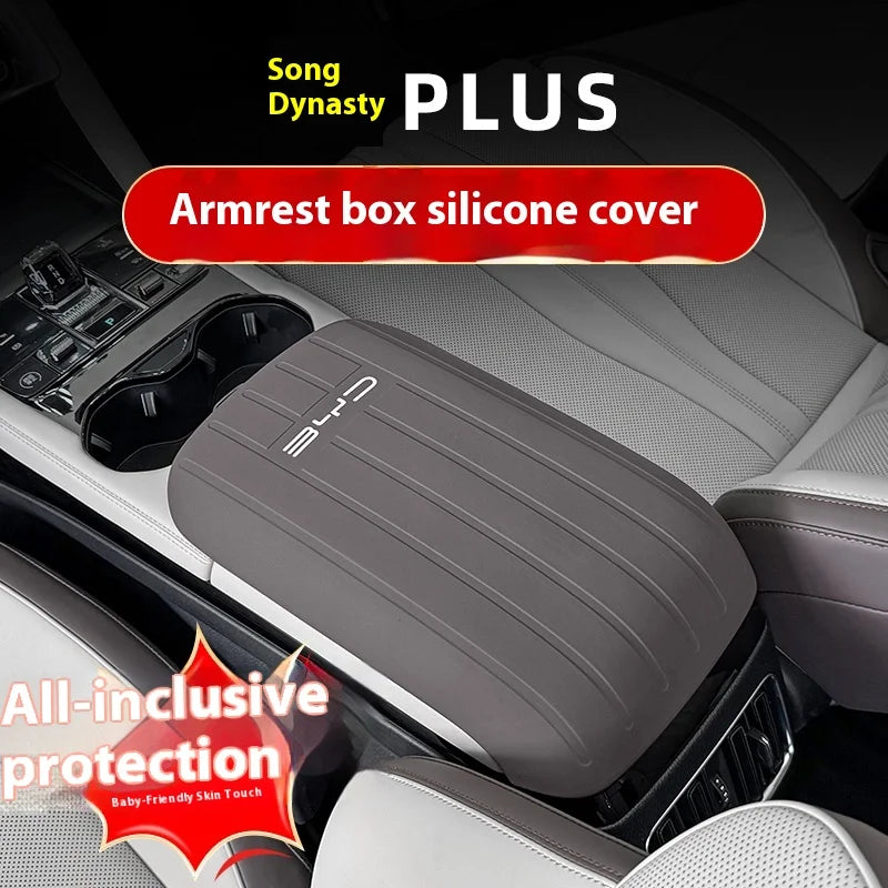 Fit For BYD Song Plus Seal U Sealion 6 Central Control Armrest Box Cover Silicone Handrest Box Pad Protection Cover