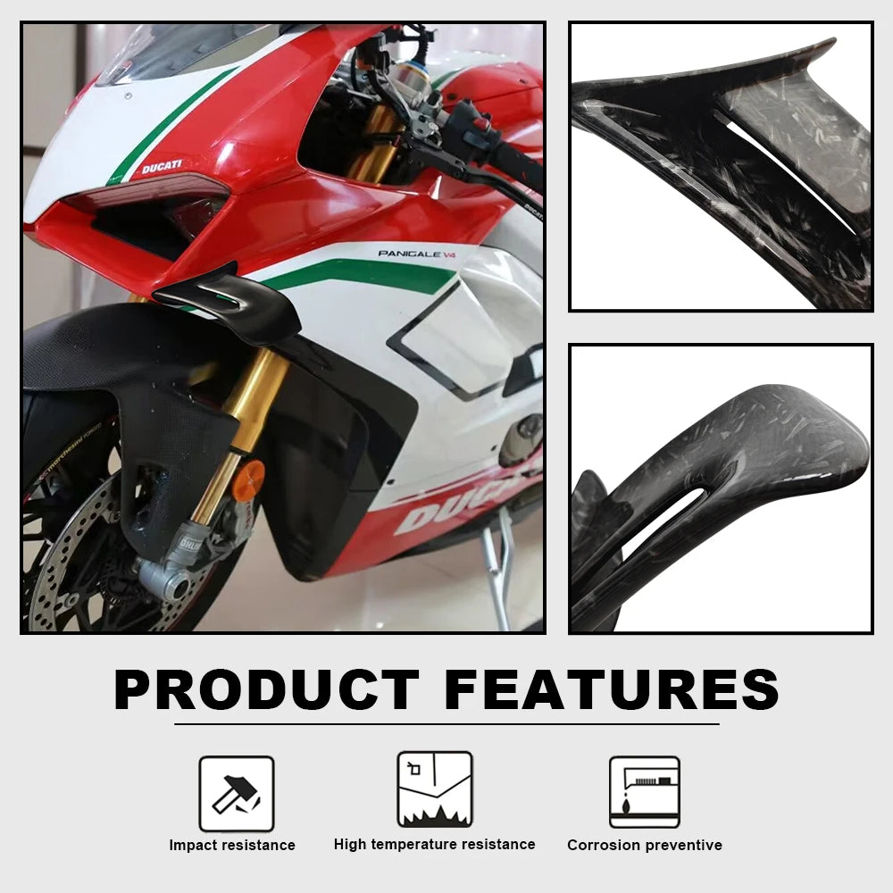 For Ducati Panigale V4 V4S V4R 2018 2019 Motorcycle Fairing Kit Modified Spoiler Accessories Side Panel Fixed Wing Aerodynamics