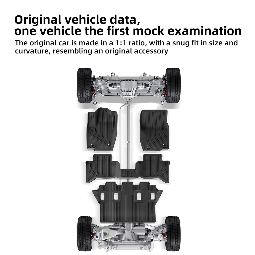 for Toyota Land Cruiser Prado LC250 2024-2025 Car Floor Mats Protective Mat 7 Seats Cargo Liner Trunk Pad Fit For Left Rudder