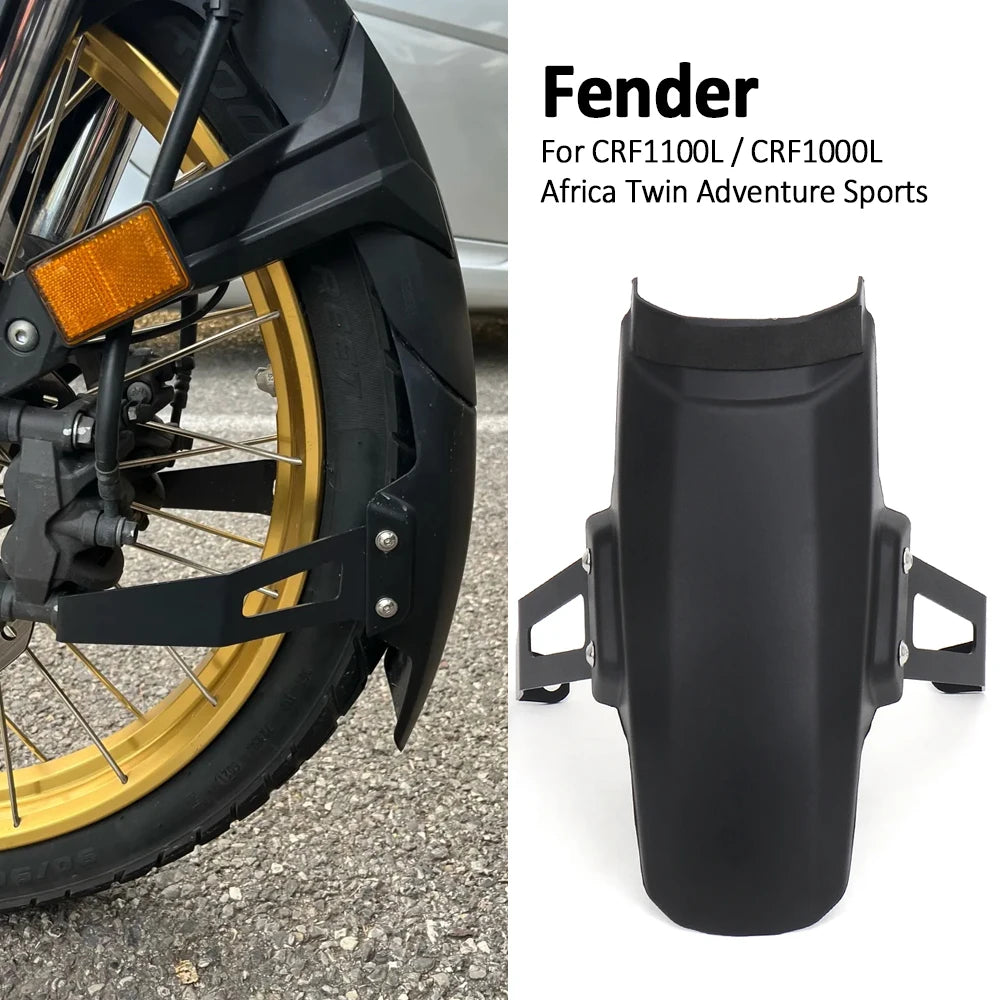 Front Fender For Honda CRF1100L CRF1000L CRF 1100 1000 Africa Twin Adventure Sports Black Mudguard Extension Splash Extender