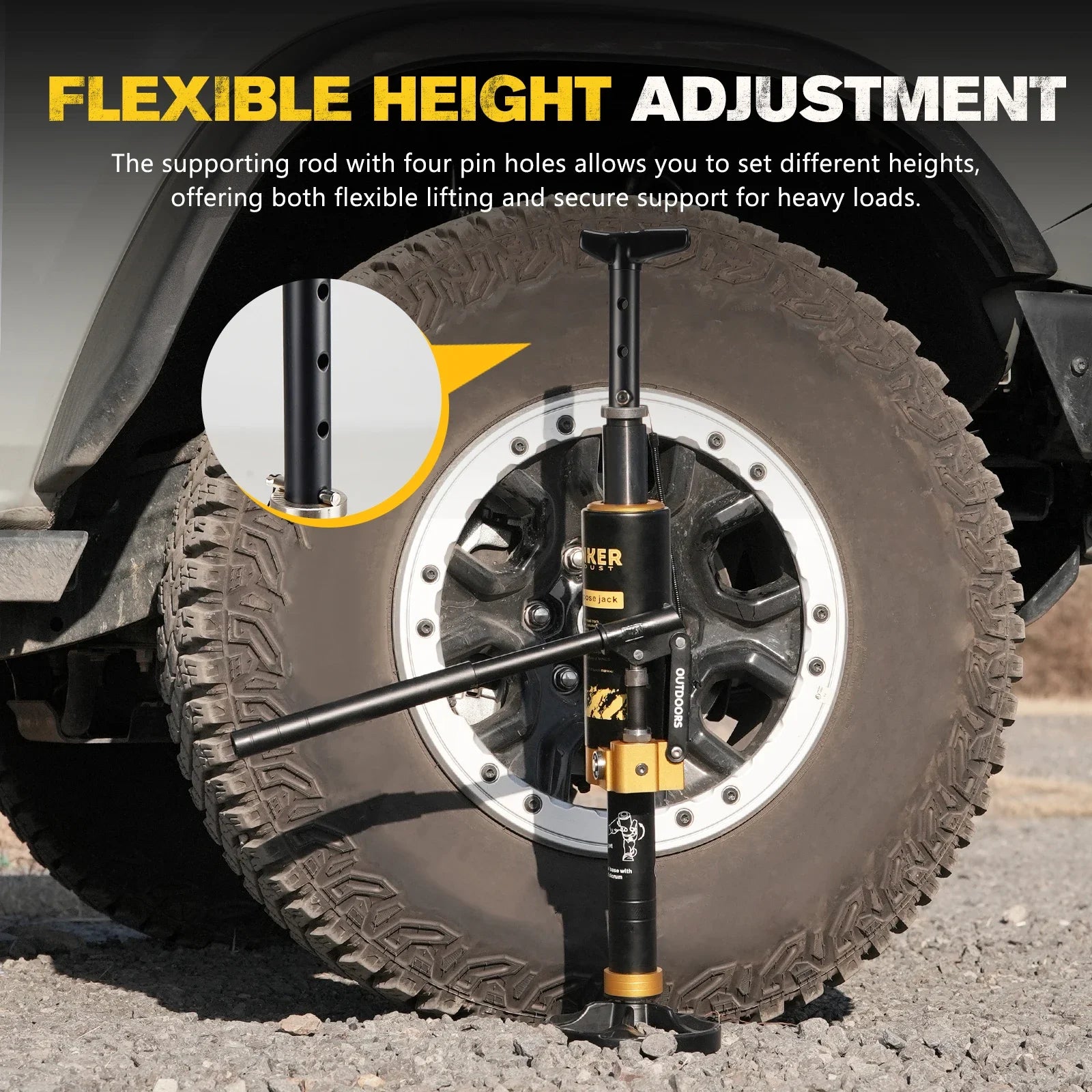 M BUNKER INDUST Heavy Duty 19400lbs Portable Hydraulic Recovery Jack For Off-Road Vehicles 4x4 Truck Emergency Rescue Tool