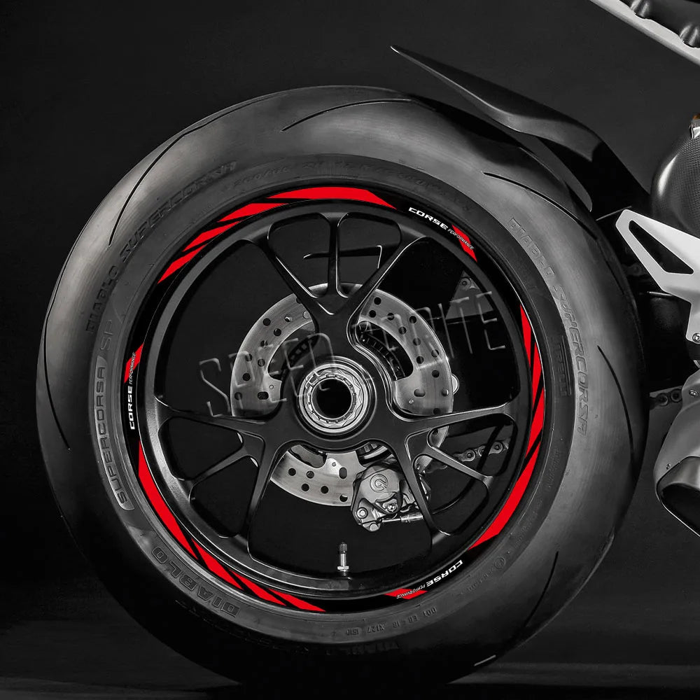 Wheel Sticker Rim Decal Hub Stripe Tape Accessories For Ducati monster 696 821 937 diavel multistrada 1260 1200 panigale v4 848