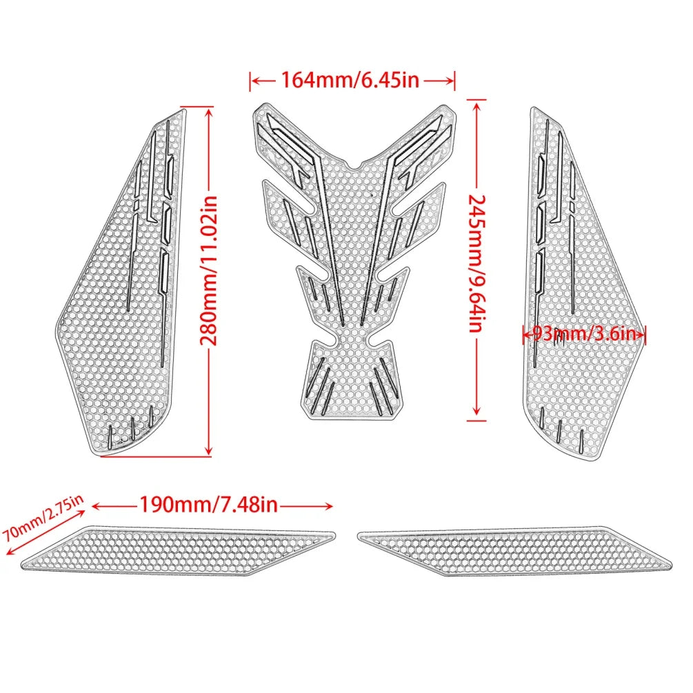 Ninja400 Z400 Tank Pad Stickers Gas Protector For Kawasaki Ninja 400 2019-2024 2023 Motorcycle Kit Knee Protection Oil Decals