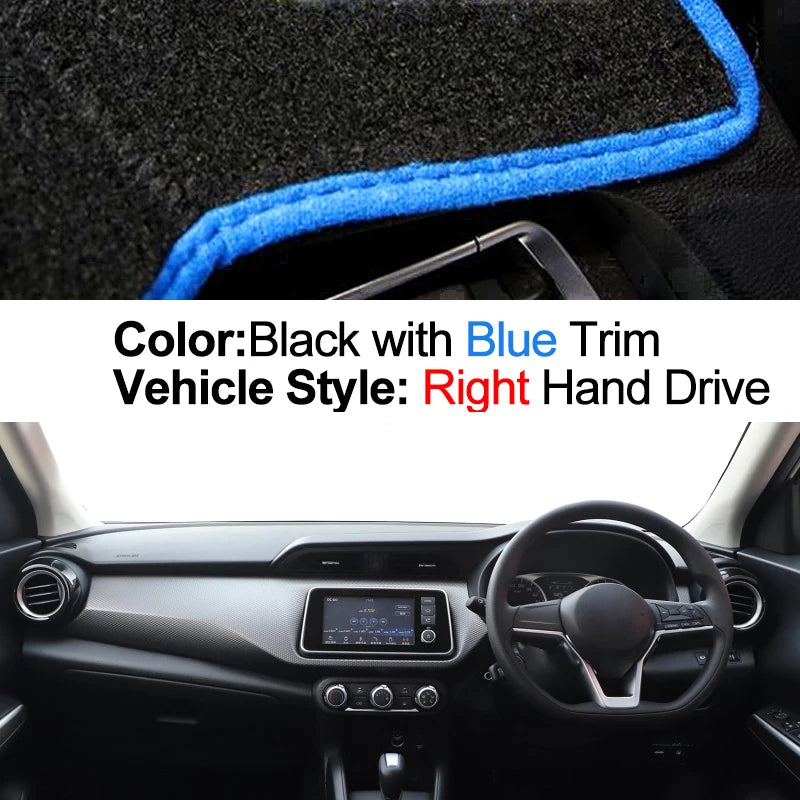Car Inner Dashboard Cover For Nissan Kicks 2016 2017 2018 2019 2020 Auto Dash Mat Carpet Cape Sun shade Dashmat  Anti-dirty