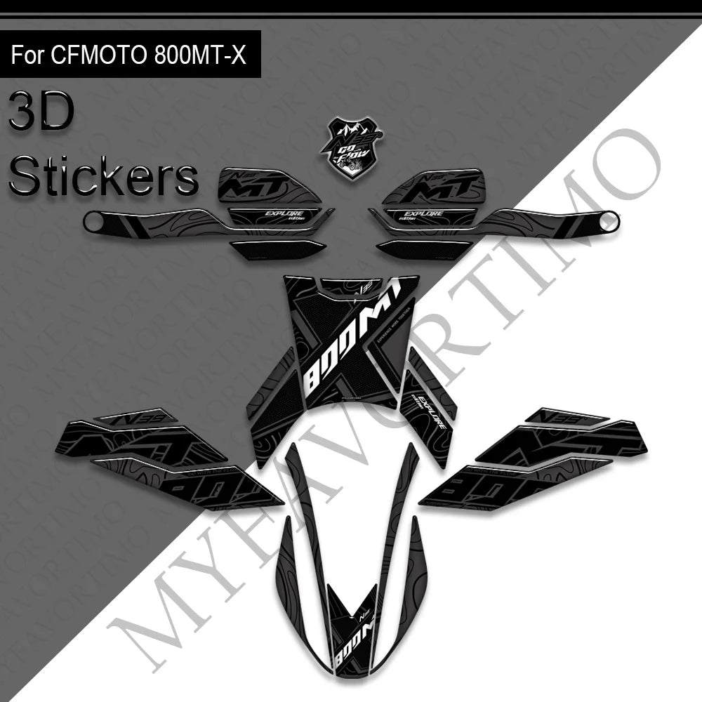 For CFMOTO 800MT-X 800MT 800 MT - X Adventure Bike Motorcycle Body Fairing Protector Tank Knee Pad Stickers Decals Kit 2024 2025