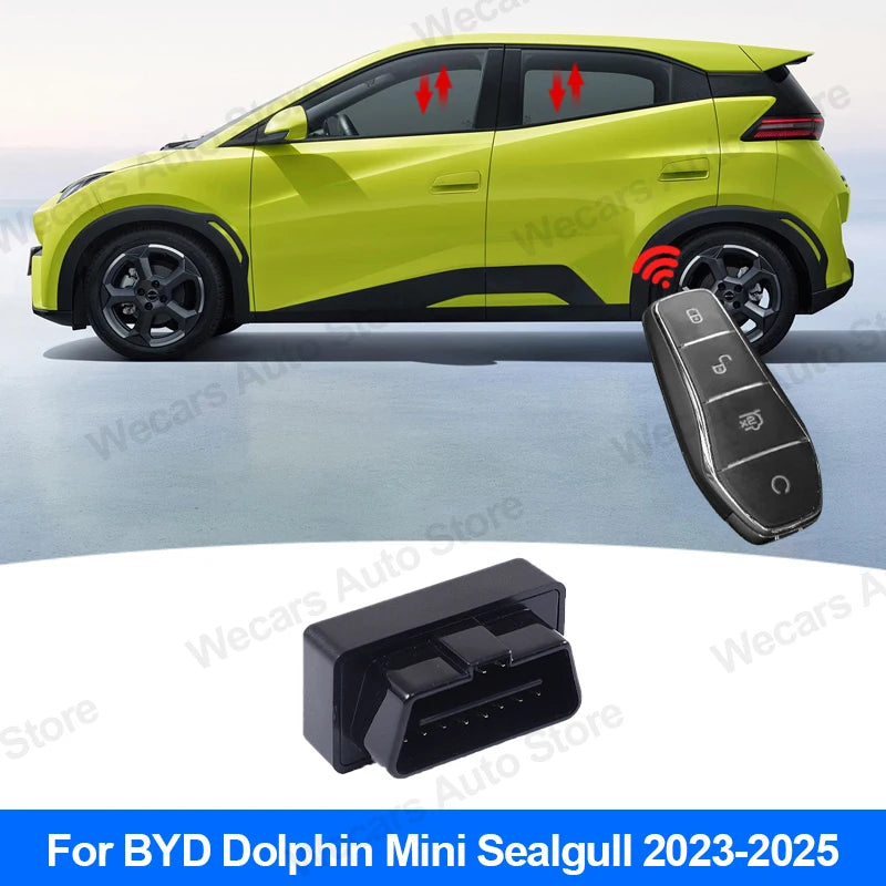 For BYD Seagull Dolphin Mini Dolphin Surf ATTO 1 2023-2025 Car Window Lift OBD Control One-button Window Lifter Car Accessories