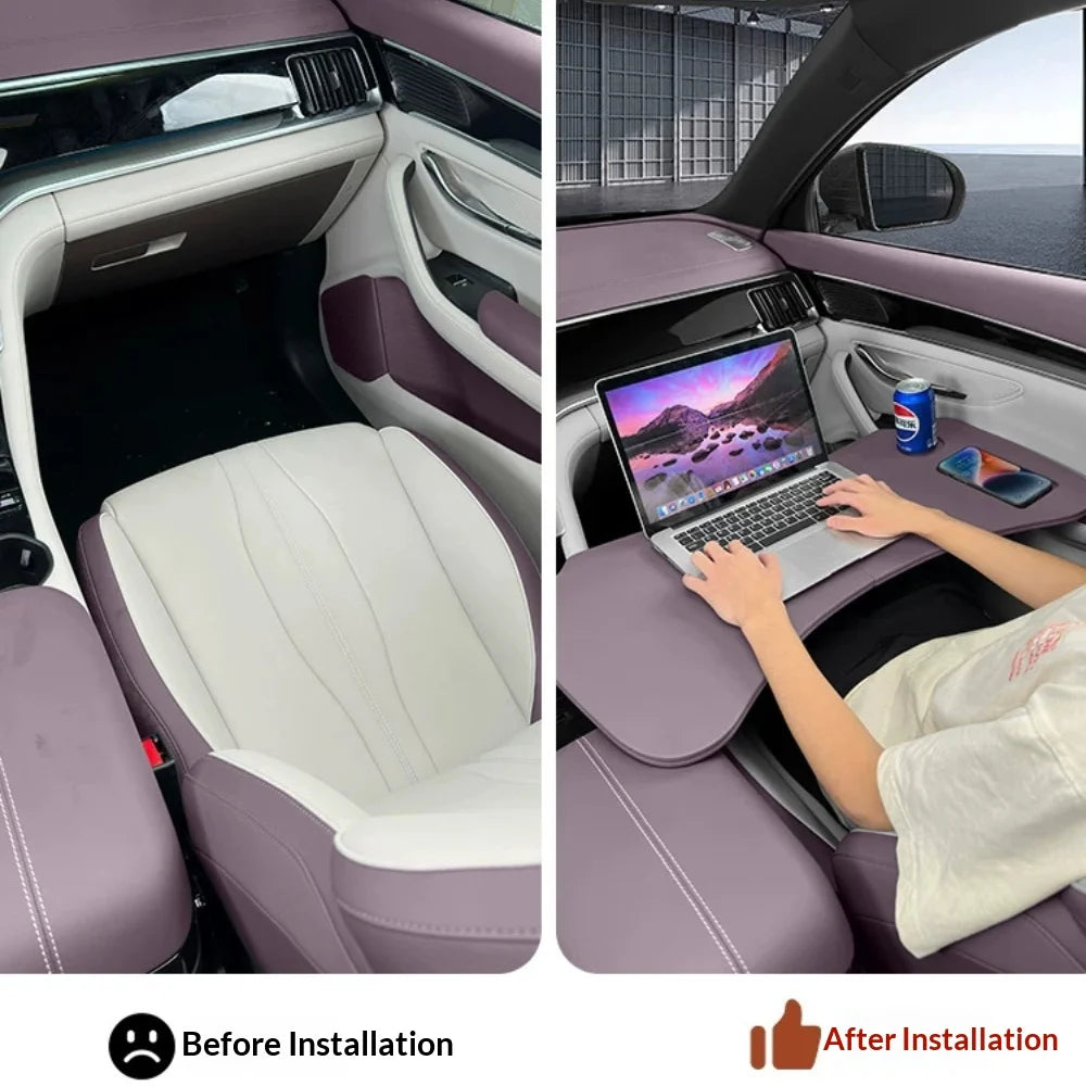For BYD Song Plus DM-i Seal U Sealion 6 2021-2026 Rear Seat Back Tray Table Foldable Laptop Desk Car Organizer