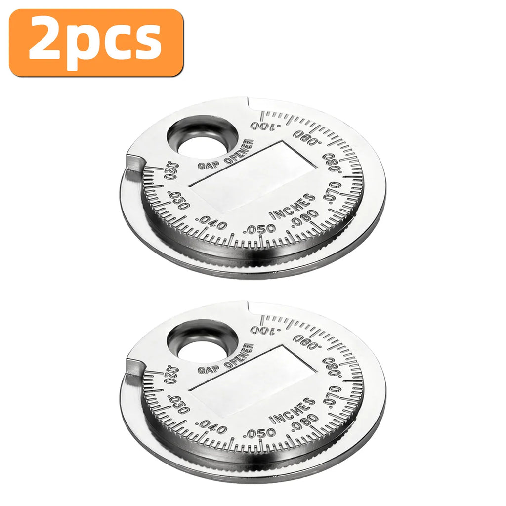 1/5/10pcs Coin Type 0.6-2.4mm Spark Plug Gap Measurement Tool For Automotive Parts Compact And Portable Universal Zinc Alloy