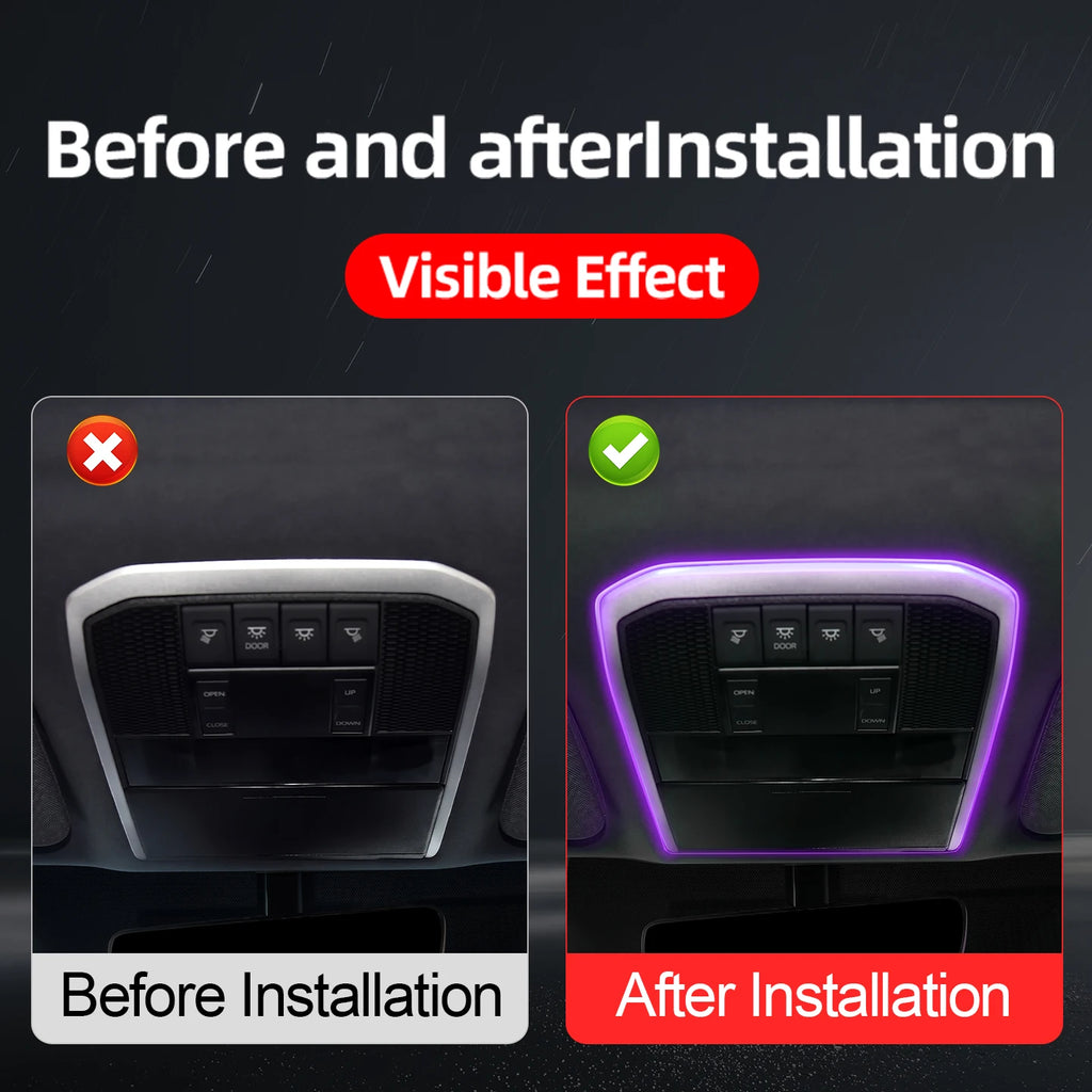 For 2021-2026 2022 2023 2024 Toyota Land Cruiser 300 LC300 Car Interior Roof Ambient Light Strip Decorative LED Atmosphere Lamp